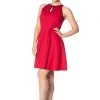 Banned Apparel – Rocking Red Keyhole Dress -Fusion Charm Shop 1550864419DR16003 RED 1