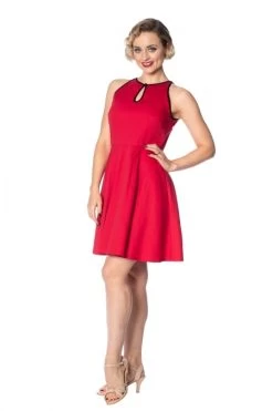 Banned Apparel – Rocking Red Keyhole Dress