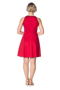 Banned Apparel – Rocking Red Keyhole Dress -Fusion Charm Shop 1550864419DR16003 RED 2