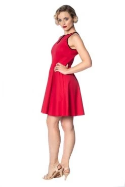 Banned Apparel – Rocking Red Keyhole Dress -Fusion Charm Shop 1550864419DR16003 RED 3
