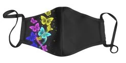 Face Mask – Butterfly Black