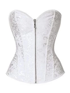Angel White Patterned Corset