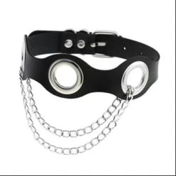 Aurora Black Choker W/ Rings