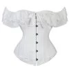 Nicolette – White Overbust Corset With Lace Shoulder Sleeve -Fusion Charm Shop 2108e844 253f 490d bbeb 28fa9b07f5a4
