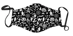 Face Mask – Halloween/Black/White
