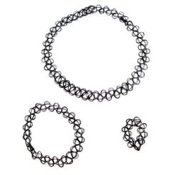 Black – Tattoo Choker Set