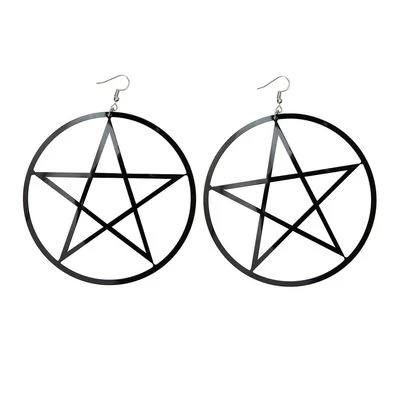 Pentagram Earrings – Black 3 Pentagram Earrings – Black