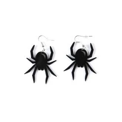 Earrings – Black Spiders