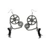 Earrings – Steampunk And Cat -Fusion Charm Shop 52644