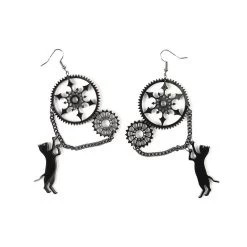Earrings – Steampunk And Cat