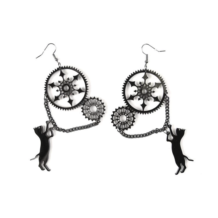 Earrings – Steampunk And Cat 3 Earrings – Steampunk And Cat