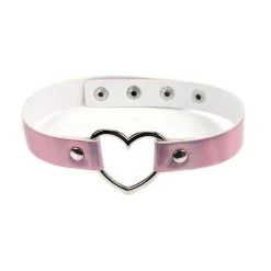 Heart Choker – Pink Holographic