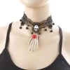 Astrid Lace Skull Choker/With Bone Hand -Fusion Charm Shop 55325 1