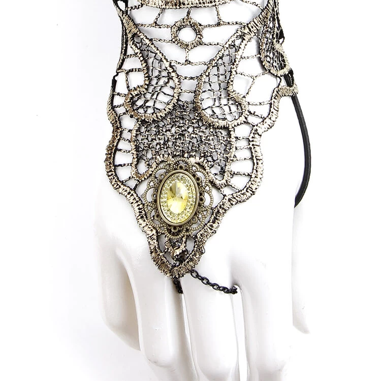 Bronte – Gold Lace Ring Bracelet 4 Bronte – Gold Lace Ring Bracelet - Image 2