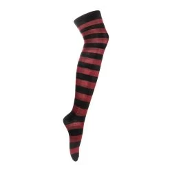 Black And Red Stripe – Over The Knee Socks
