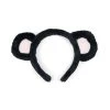 Teddy Bear Ears Headband – Black/Pink