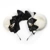 Teddy Bear Ear Headband – White/Black 2 Teddy Bear Ear Headband – White/Black -Fusion Charm Shop 63413