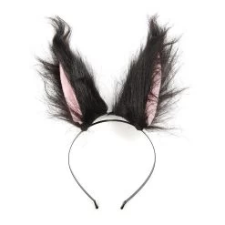 Fox Headband/Hairclips – Black/Pink