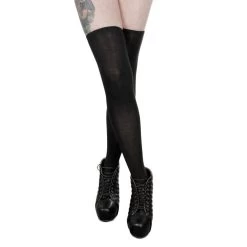 Black Over The Knee Socks -Fusion Charm Shop 65219 overkneesocks black2