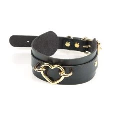 Black Choker With Golden Heart