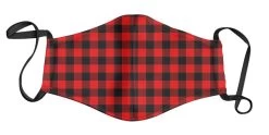 Face Mask – Black And Red Gingham