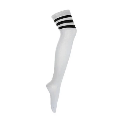 White Over The Knee Socks – 3 Black Stripes 3 White Over The Knee Socks – 3 Black Stripes