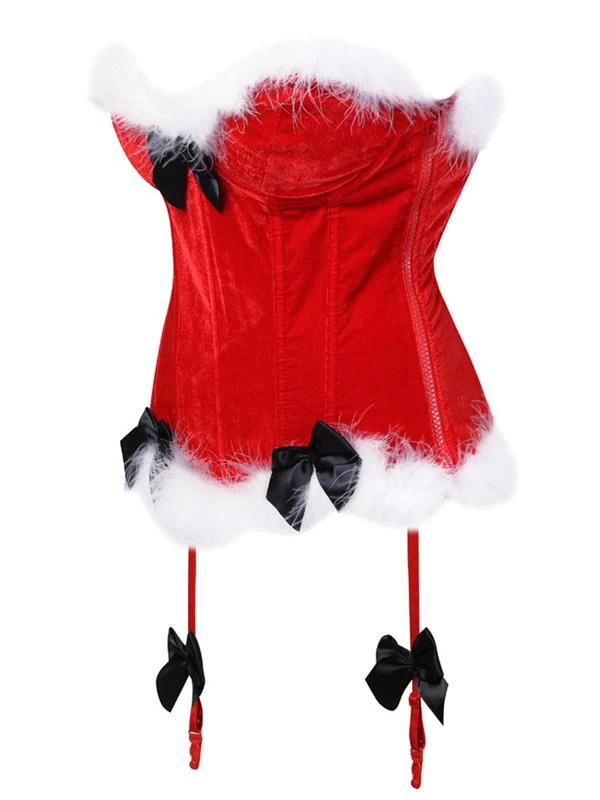 Mrs Claus Black Bow Corset 4 Mrs Claus Black Bow Corset - Image 2