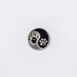 Ying Yang With Hand And Paw Print Enamel Pin – #149