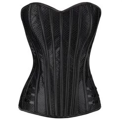 Willow Black Lace Patterned Corset