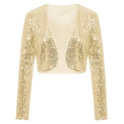 Trixie Sequin Bolero – Gold