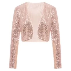 Trixie Sequin Bolero – Pink