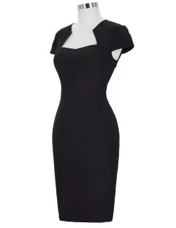 Alicia Pencil Dress – Black -Fusion Charm Shop CL008947 1 XS 28