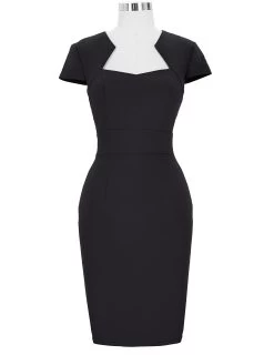 Alicia Pencil Dress – Black -Fusion Charm Shop CL008947 1 XS 29