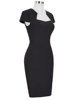 Alicia Pencil Dress – Black -Fusion Charm Shop CL008947 1 XS 30
