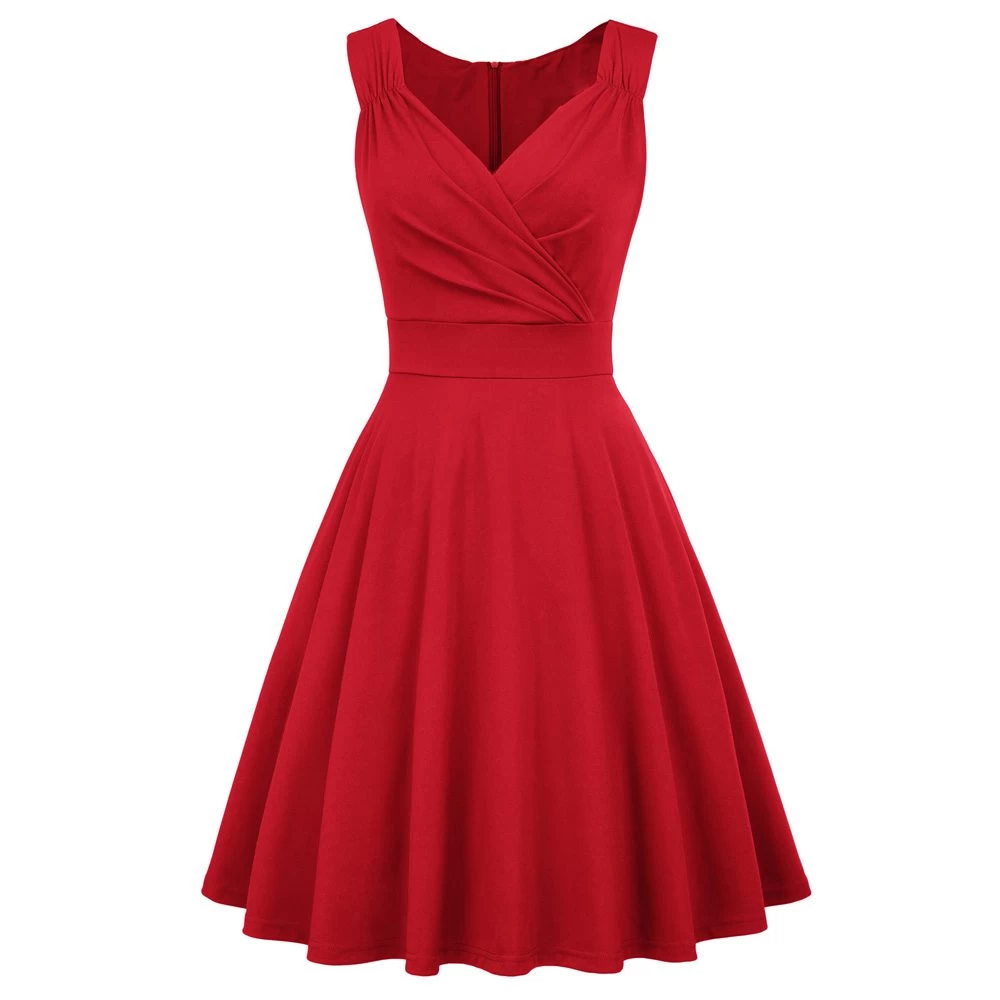 Marilyn 50’s Dress – Red 4 Marilyn 50’s Dress – Red - Image 2
