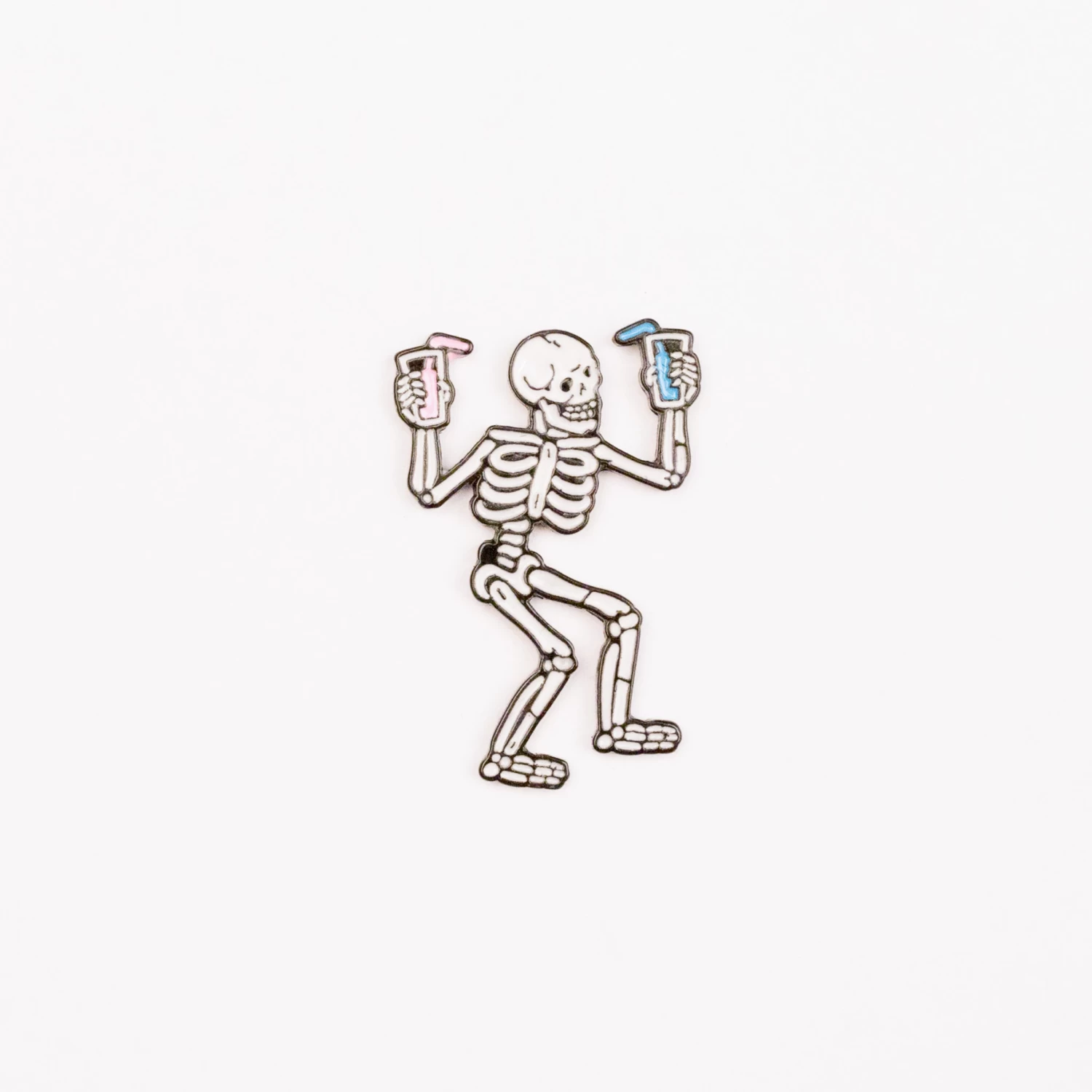 Skeleton Enamel Pin – #109 3 Skeleton Enamel Pin – #109