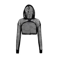 Half Mesh Top – Black