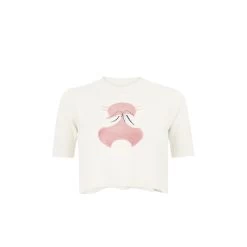 Bunny Print Top – White