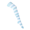 Thigh High Socks – White/Blue Stripes -Fusion Charm Shop Cybershop1241