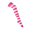Thigh High Socks – White/Pink Stripes -Fusion Charm Shop Cybershop1245