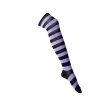 Purple/Black Striped – Over The Knee Socks -Fusion Charm Shop Cybershop1278