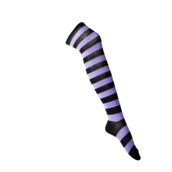 Purple/Black Striped – Over The Knee Socks