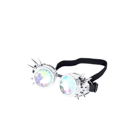 Spike Kaleidoscope Goggles – Silver