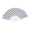 Hand Fan – White Black Polka Dot -Fusion Charm Shop Cybershop1503
