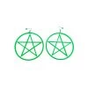 Pentagram Earrings – Fluro Green -Fusion Charm Shop IMG 0508