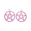 Pentagram Earrings – Fluro Pink 1 Pentagram Earrings – Fluro Pink -Fusion Charm Shop IMG 0512