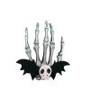 Skeleton Hand Hair Clip With Bat Wing Ornament