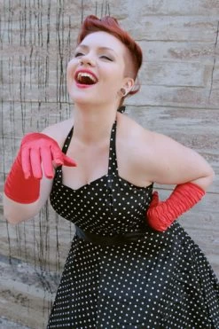 Long Red Satin Gloves -Fusion Charm Shop IMG 8851copy