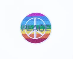 Rainbow Peace With Lettering Patch