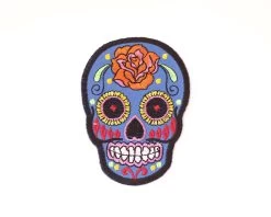 Blue Sugar Skull Patch